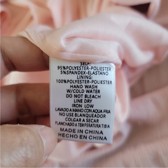 New Baltic Born Jacie Smocked Tiered Midi Dress Large Blush Pink - Picture 11 of 16